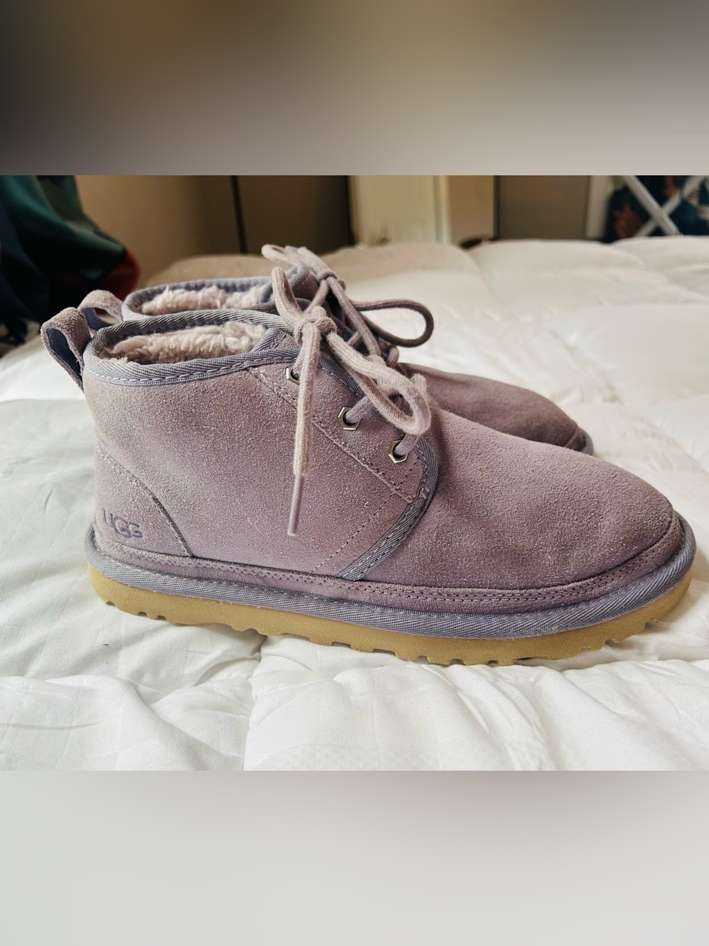 UGG Women's Suede Lace-Up Boot in Mauve